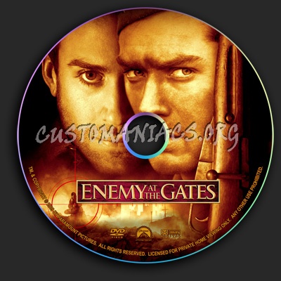 Enemy At The Gates dvd label