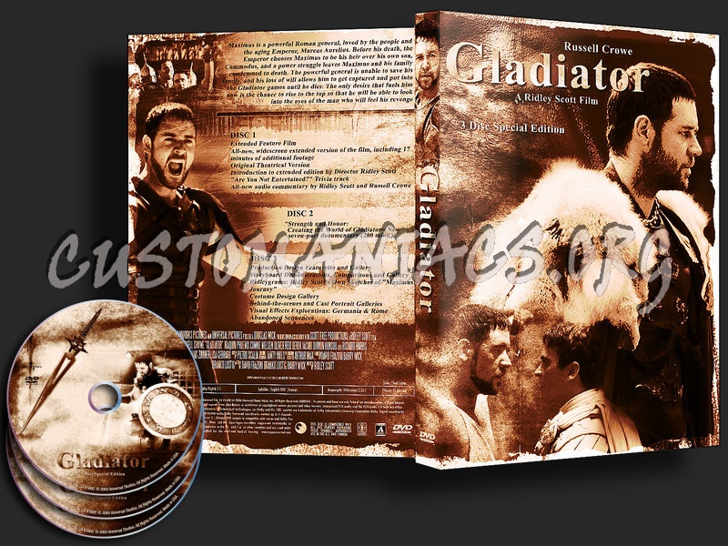 Gladiator 3 Disc dvd cover
