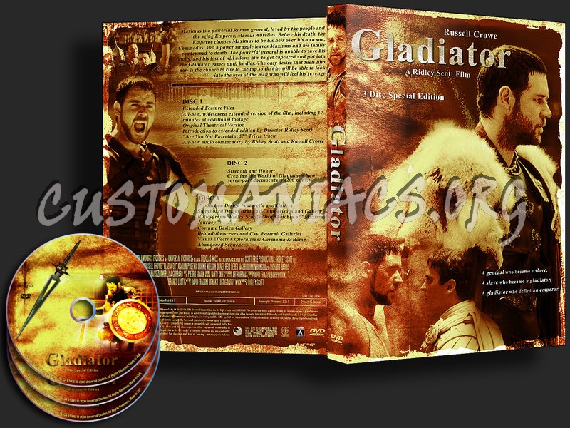 Gladiator 3 Disc dvd cover