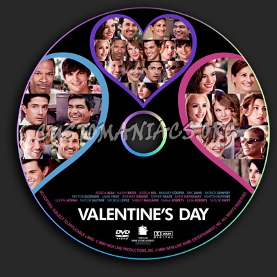 Valentine's Day dvd label