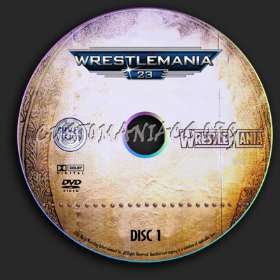 WWE - Wrestlemania 23 dvd label