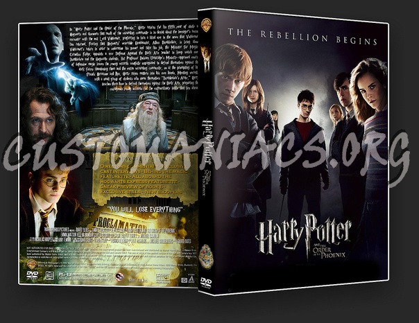 Harry Potter And The Order Of The Phoenix dvd cover
