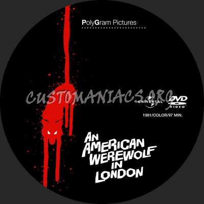 An American Werewolf in London dvd label