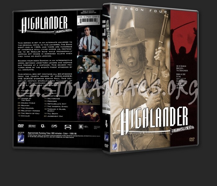 Highlander Seasons 1 - 6 dvd cover