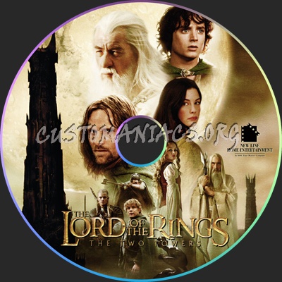 Lord Of The Rings The Two Towers dvd label