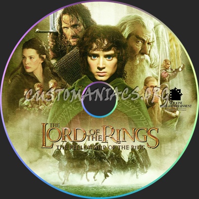 Lord Of The Rings The Fellowship Of The Ring dvd label