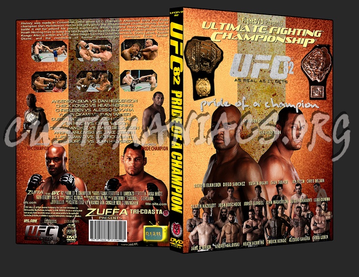 UFC 82 Pide of a Champion dvd cover