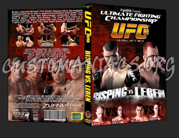 UFC 89 Bisping vs Leben dvd cover
