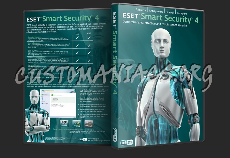 ESET Smart security and Nod32 dvd cover