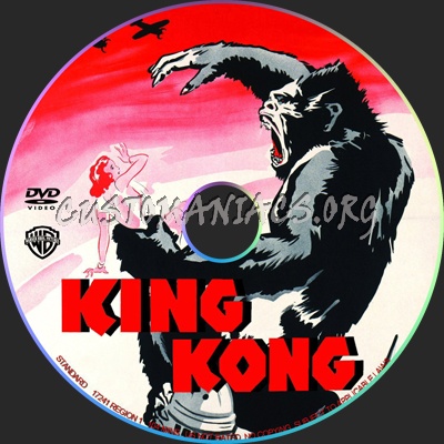 King Kong (1933) dvd label