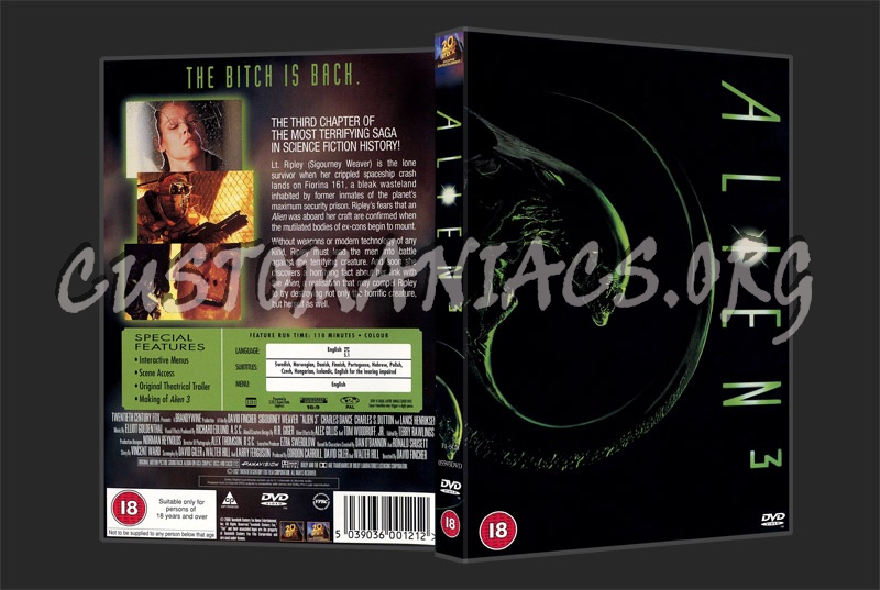 Alien 3 dvd cover