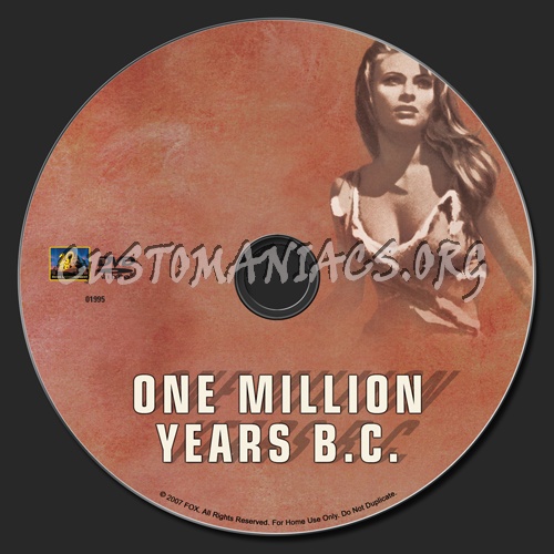 One Million Years B.C. dvd label