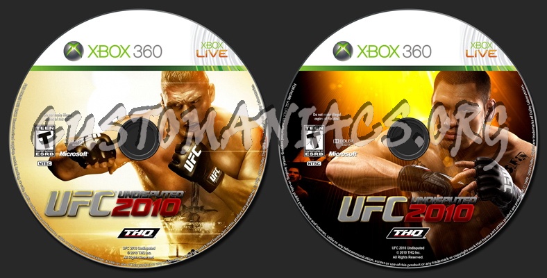 UFC 2010 Undisputed dvd label