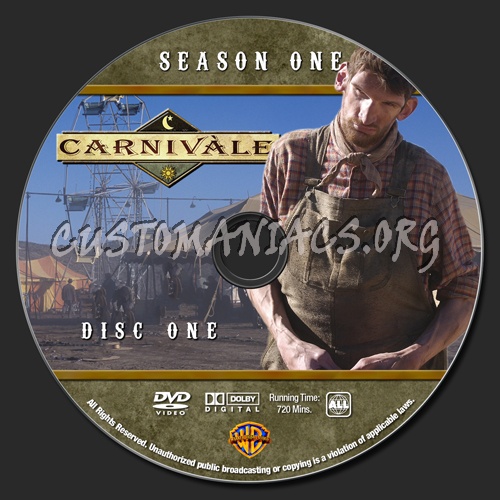 Carnivale Season 1 dvd label