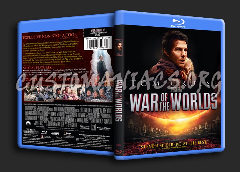 War of the Worlds blu-ray cover