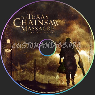 The Texas Chainsaw Massacre The Beginning dvd label