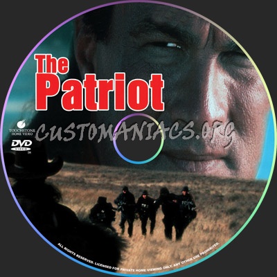 The Patriot dvd label