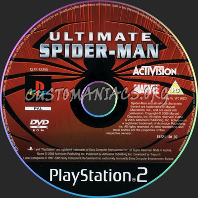 Ultimate Spider-Man dvd label