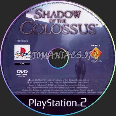 Shadow Of The Colossus dvd label