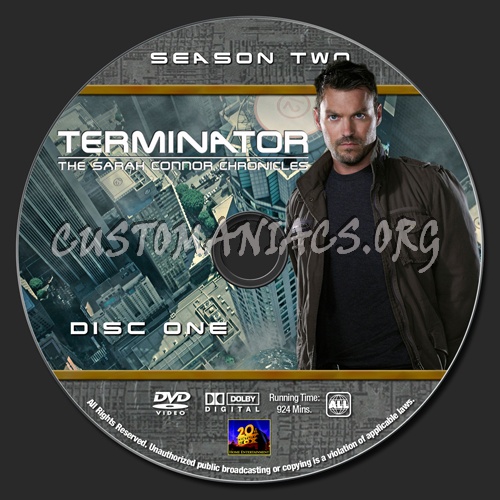 Terminator - The Sarah Connor Chronicles Season 2 dvd label