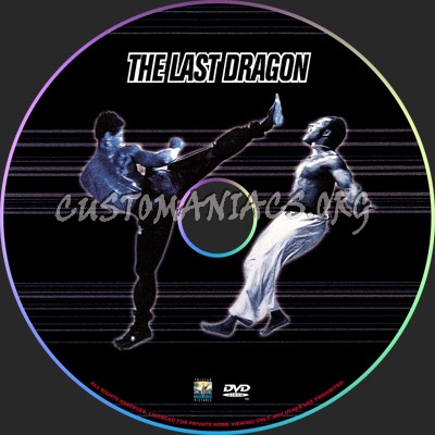 The Last Dragon dvd label