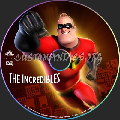 The Incredibles dvd label