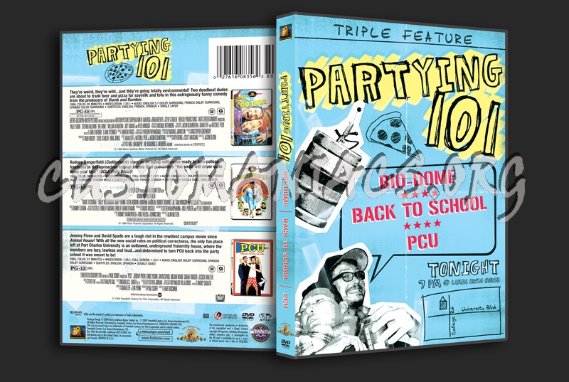 Partying 101: Bio-Dome / Back to School / PCU dvd cover