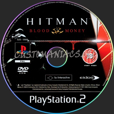 Hitman Blood Money dvd label