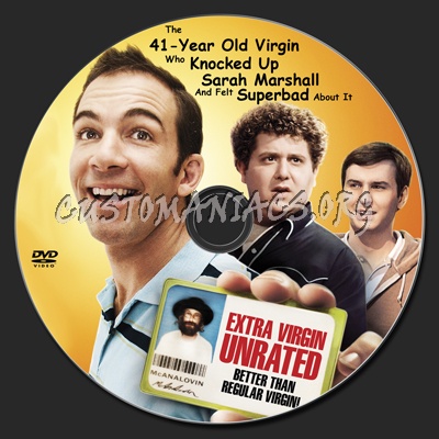 The 41 Year Old Virgin Who Knocked Up Sarah Marshall And Felt Superbad About It dvd label