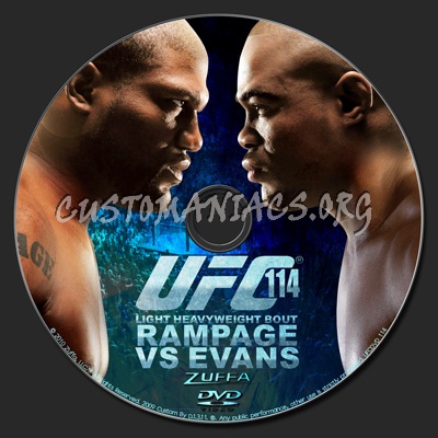 UFC 114 Rampage vs. Evans dvd label