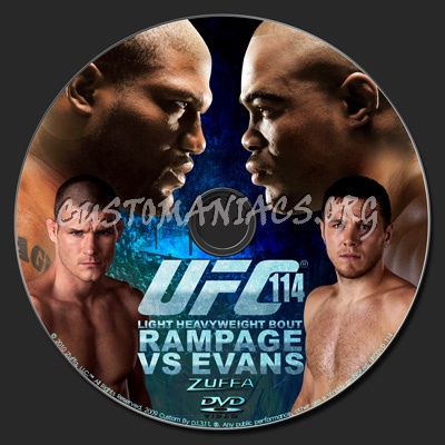 UFC 114 Rampage vs. Evans dvd label