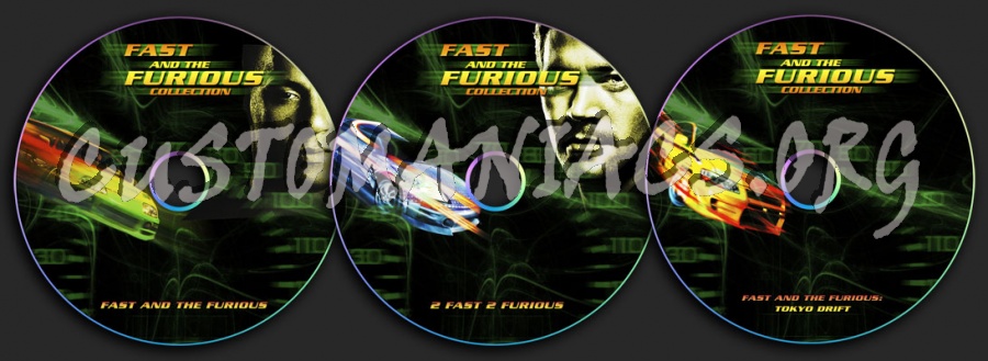 The Fast and the Furious Collection dvd label