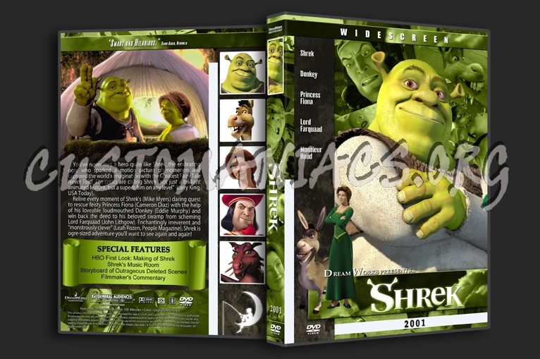Shrek 2001 Dvd Cover Dvd Covers Labels By Customaniacs Id