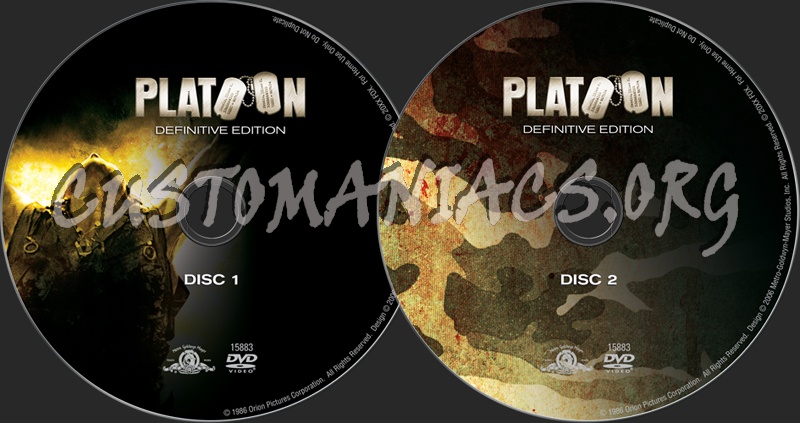 Platoon dvd label