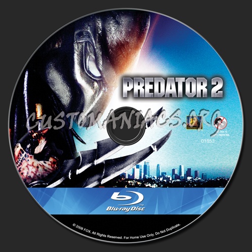Predator 2 blu-ray label
