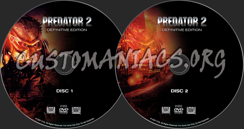 Predator 2 dvd label