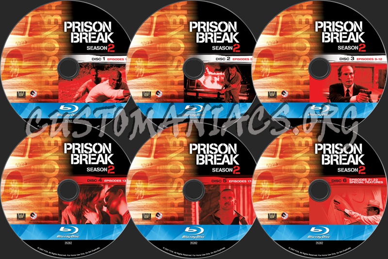 Prison Break Season 2 blu-ray label