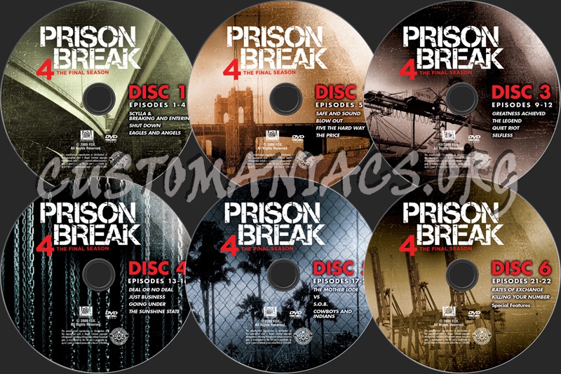 Prison Break Season 4 dvd label
