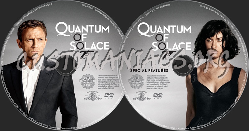 Quantum of Solace dvd label