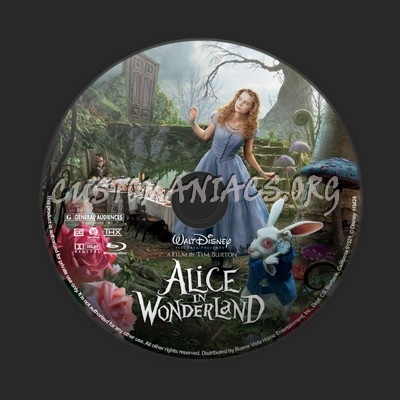 Alice in Wonderland blu-ray label