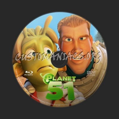 Planet 51 blu-ray label