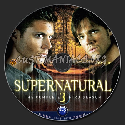 Supernatural Season Three blu-ray label