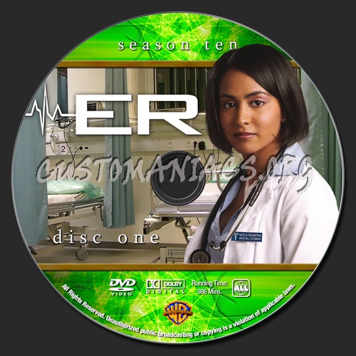 ER - Season 10 dvd label