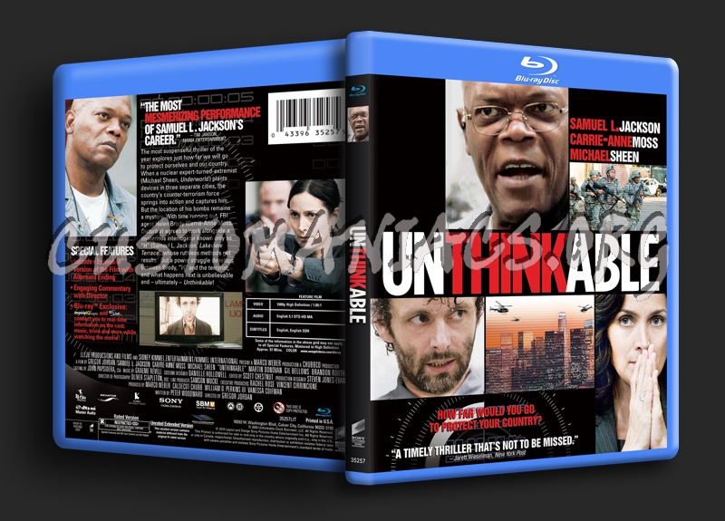 Unthinkable blu-ray cover