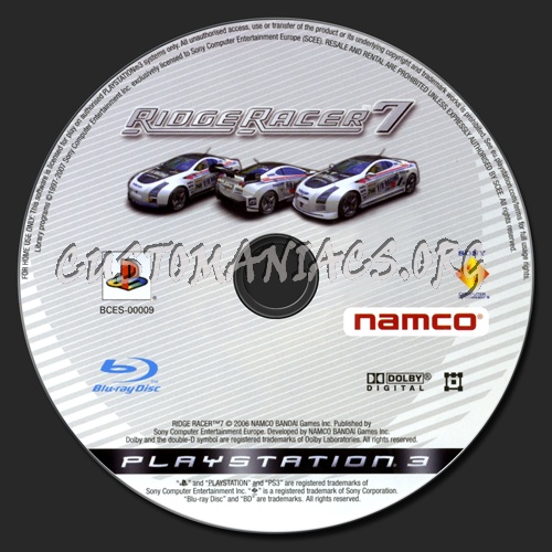Ridge Racer 7 dvd label