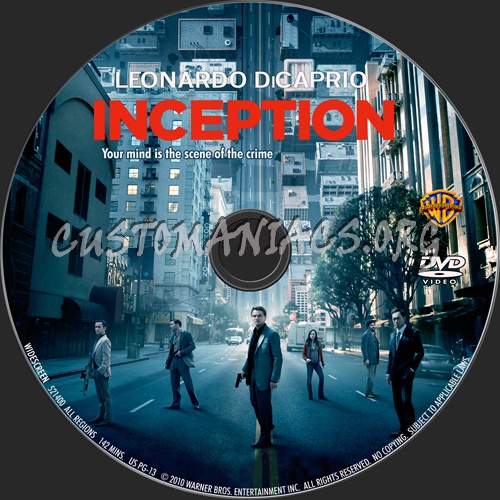 Inception dvd label