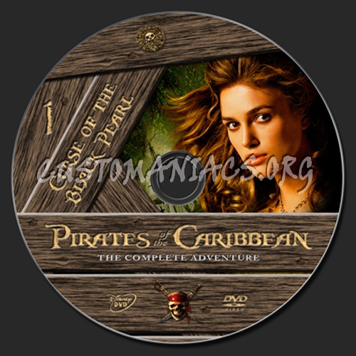Pirates of The Caribbean: Curse of the Black Pearl dvd label