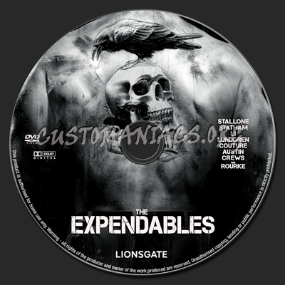 The Expendables dvd label