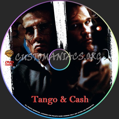 Tango & Cash dvd label