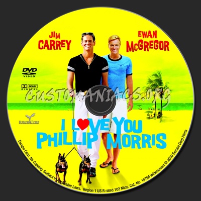 I Love You Phillip Morris dvd label
